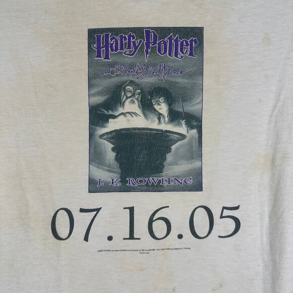 VINTAGE 2005 Harry Potter Graphic Shirt Men's S Fruit of the Loom Stained - Picture 6 of 6
